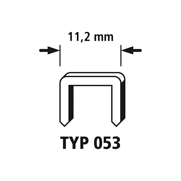 wolfcraft - Tacocraft 7 Manuel hæftemaskinesæt + 1000 8 mm hæfteklammer type 053 - ref. 7089000 Sort og grå