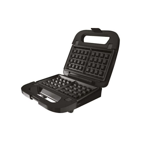 BLACK & DECKER - Multifunktion toast/vaffel/grillapparat - 750W - grå/sort - BXSA754E Svart brun