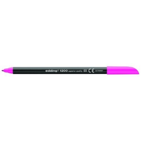 Värikynät - EDDING - E-1200 - 10 kappaletta - Kärkikoko 0,5-1 mm - Fluoresoiva vaaleanpunainen