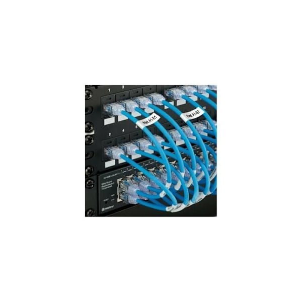 DYMO Rhino - Fleksible industrimærker i nylon 12 mm x 3,5 m - Sort på hvid