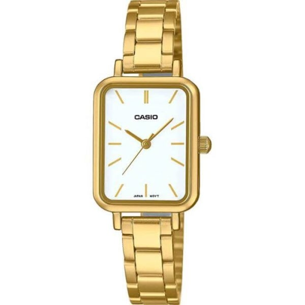 Casio Klocka för kvinnor – Klassisk stil Guld – Vit urtavla -LTP-V009G-7EUDF