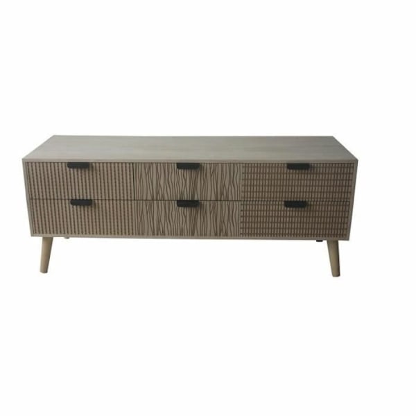 boho style tv stand brun gran mdf træ 120 cm