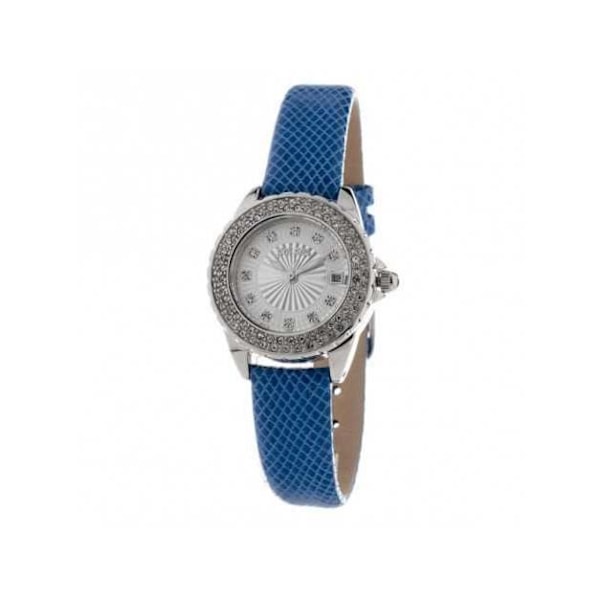 Kvinna klocka - Folli Follie - WF1A006STA - Ø 28 mm - Läder - Kvarts - Blå Blå