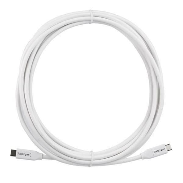 4 m:n USB-C–USB-C-kaapeli 5 A virtalähteellä - STARTECH - Valkoinen - Synkronoi ja lataa
