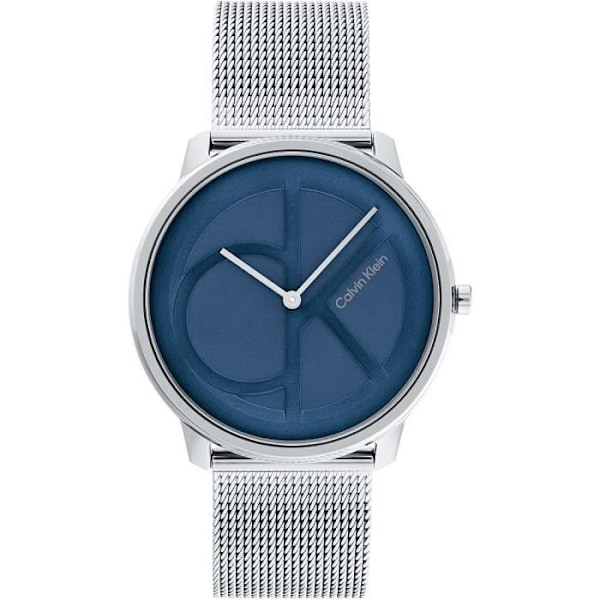 Ur - Calvin Klein - Ikonisk - Sølv - Rustfrit stål - 3 ATM Silver, Blå