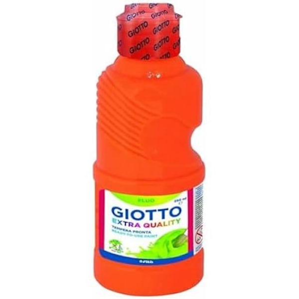 Tempera - GIOTTO - Fluo-oranssi guassi - 8 kpl:n setti mångfärgad