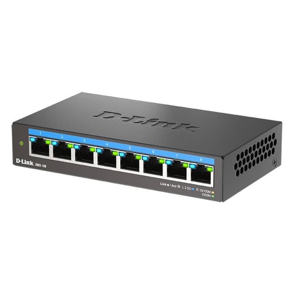Switch - D-LINK - DMS-108 - 8 porte - Multi-gigabit 2.5G - Ikke-styret
