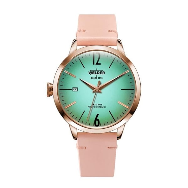 Dameur - Welder - Smoothie WRC107 - Kvarts - Læder - Analogisk Grönt, Rosa