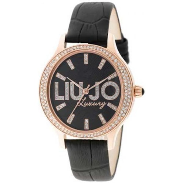 Damklocka - LIU·JO - GISELLE TLJ766 - Kvarts - Läder - Analog Svart, Rosa
