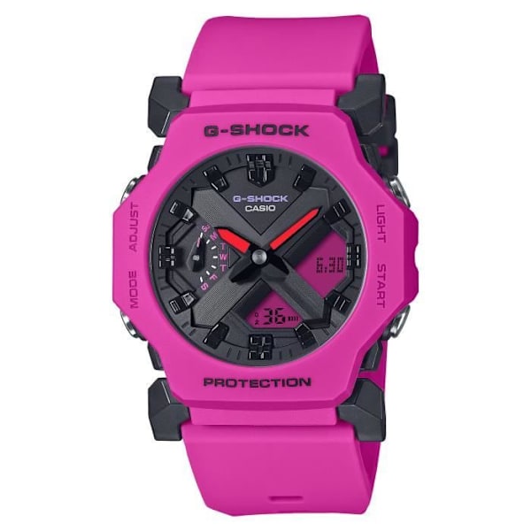 Casio-kello - Naiset - GA-2300-4AER - Vedenkestävä 20 Atm - Vaaleanpunainen muovihihna Rosa