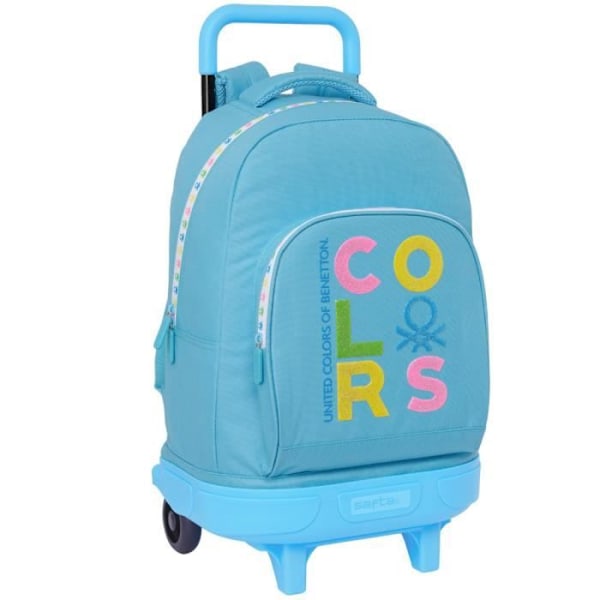 Rygsæk med hjul - Benetton - Trolley 45 CM - Blå - 1 Rum - Primær Barn