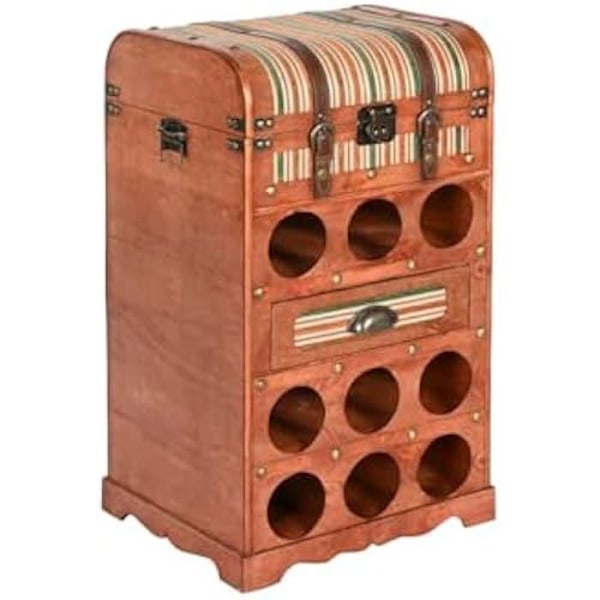 Flaskhållare - HOME ESPRIT - Brun - Poplar - 43,5 x 73,5 x 37,5 cm - Flerfärgad Flerfärgad