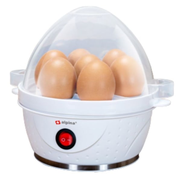 Waffle Maker - Alpina - Egg Cooker - 8 toiminnallisuutta - Valkoinen väri - 7 vohvelille