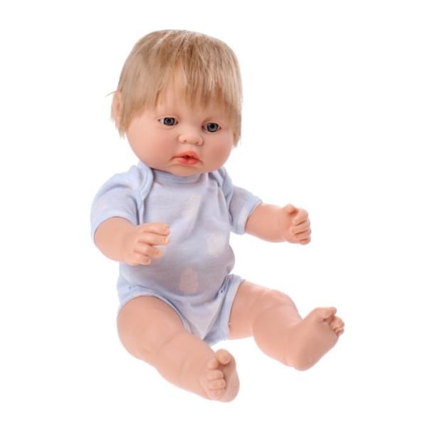 Babydocka - Berjuan - Blond nyfödd - 38 cm - Pojke - Plast transparent