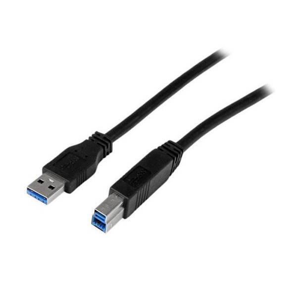 USB 3.0 A til B certificeret kabel - STARTECH.COM - 1 m - Sort