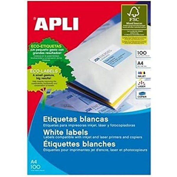 Vita etiketter - APLI - format 210x297mm