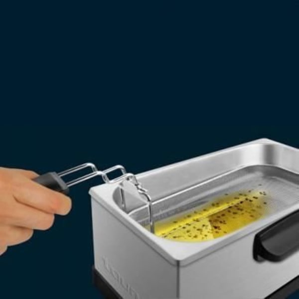 Professionel 3L Plus frituregryde - TAURUS - 2100W - Nedsænket modstand - Rustfrit stål Rostfritt stål