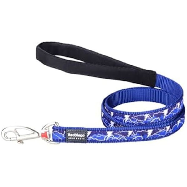 Hundesnor - RØD DINGO - LYNSTIL - Marineblå - 15 mm x 120 cm - Nylon