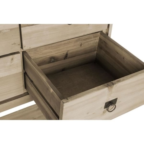 item home style konsol - Fyrrebrun - 140 cm - Hvid