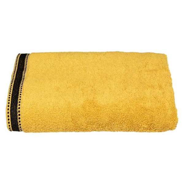 "Joia" duschlakan - bomull 550 gr/m² - senapsgul 70x130 cm - Okra - Atmosphera inredningsarkitekt Ockra