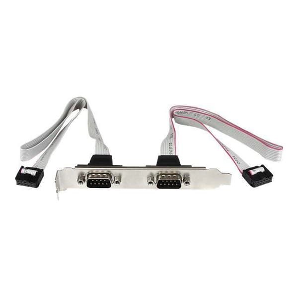 2-Port 16-tommer DB9 seriel portbeslag - STARTECH - Grå