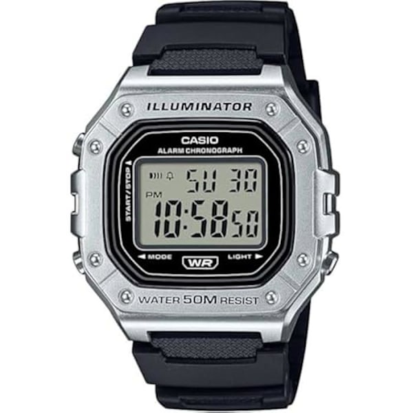 Klocka - CASIO - W-218HM-7AVEF - Svart plastarmband - Digital display - Vattentät 5 Atm