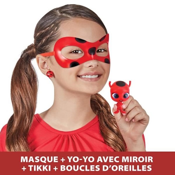 Déguisement Ladybug - Mask Yoyo Spegel Örhängen Kwami Tikki - BANDAI - Miraculous Ladybug - Transformationsset