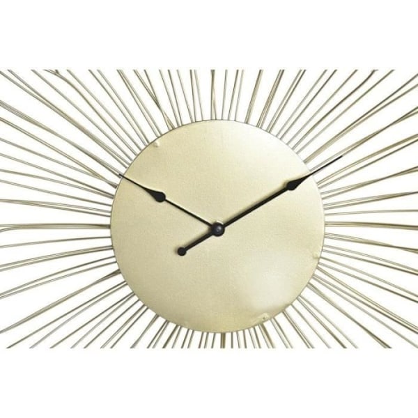 Väggklocka - LANA DECO - Guldblomma - Metall - 57 x 4 x 57 cm - Modern Design gyllene