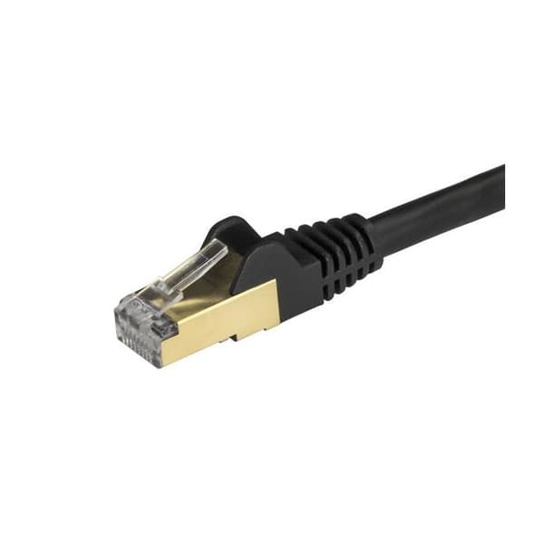 StarTech CAT6a patchledning - 1,5 m - krogfri - RJ45 patchkabel - sort (kabel - sort CAT6a kabel 1,5 m) -