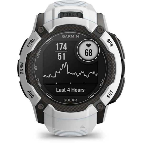 GPS smartwatch - GARMIN - Instinct 2X Solar Hvid Vit och svart