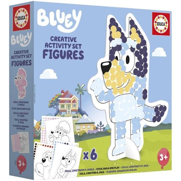 Kreativt set - EDUCA - Bluey Creative Activity Set – 3D Flerfärgad