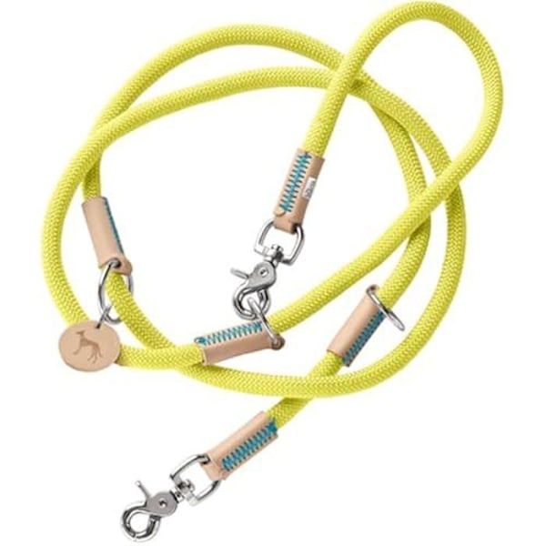 Justerbar line - HUNTER - Malia - Robust læder - Blød snor - 3 justerbare positioner Lime/naturlig