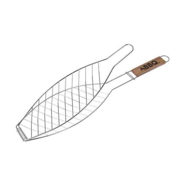 Grill til fisk - 14 x 58 cm - Rustfrit stål Vit