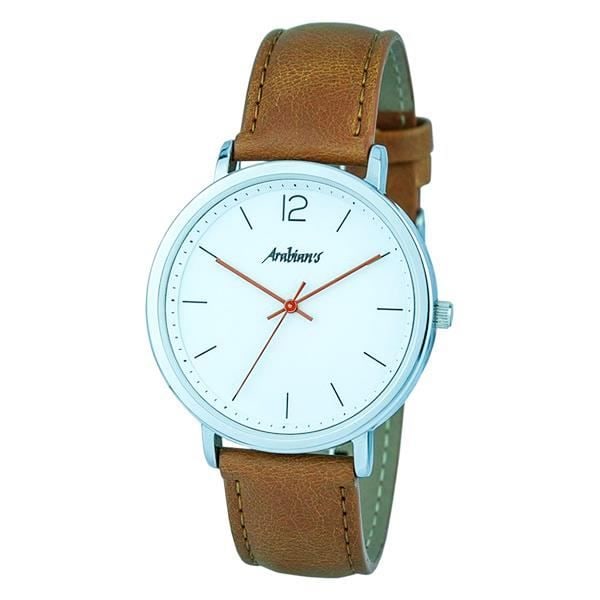 Ur - Arabians - HBA2248C - 43 mm - Quartz - Læder - Analog Vit