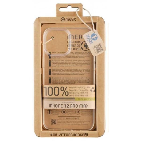 MUVIT FUNDA RECYCLETEK Läpinäkyvä Muutos MCCRS0049 Apple IPHONE 12 Pro Maxille