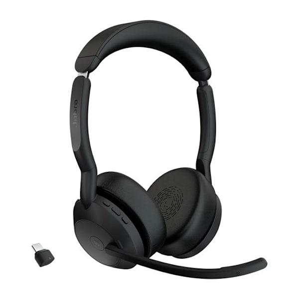 Headset - Bluetooth - trådløst - USB-C - Jabra - Jabra Evolve2 55 MS Stereo - headset