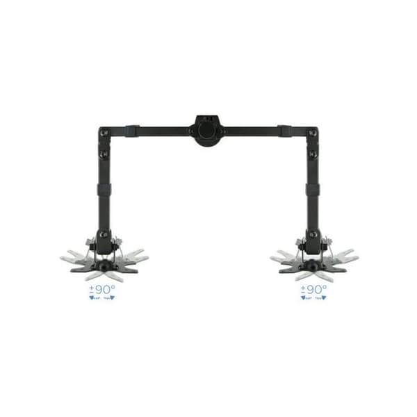 Skærm bordmontering - TooQ - DB1232TN-B - 13"-32" - 2 x 8 Kg - Neigbar Sort
