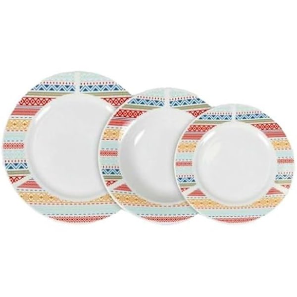 Palma runt servisset 18 delar - La Mediterránea - Flerfärgad - Mått 25x21x25 cm