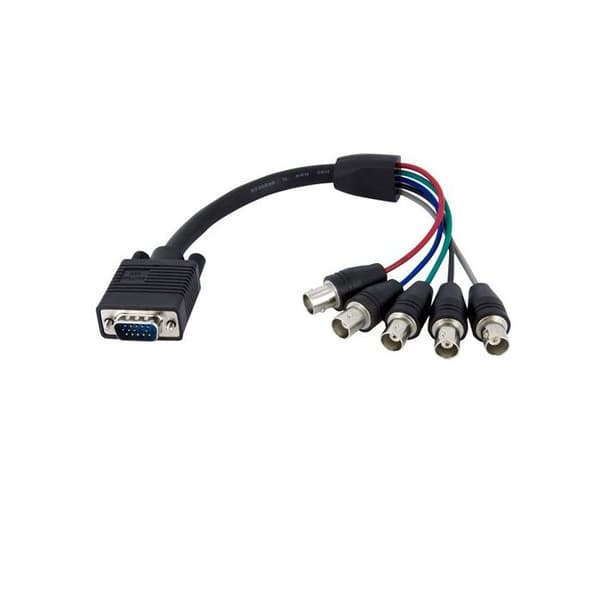 Skærmkabel - STARTECH - VGA til 5 x BNC RGBHV - 30 cm - Koaksial - Sort