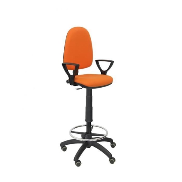 PIQUERAS Y CRESPO ergonomisk skammel - Ayna model - BALI orange stof - Faste arme - Parkethjul