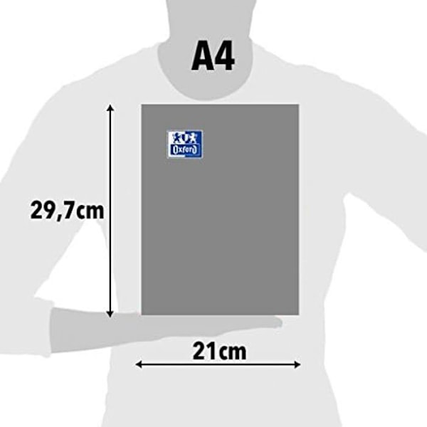 Mapper - OXFORD - A4+ - 4 ringe - 100 ark - 5 assorterede farver Grön, Orange, Rosa, Röd, Blå