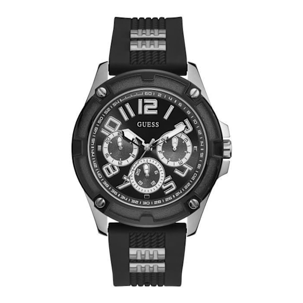 Kello - GUESS - Delta - Malli GW0051G1 - Silikoni - Väri Musta - Mies Svart