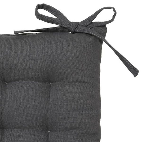 Mörkgrå stolsdyna i bomull 38x38 cm - Mörkgrå - Atmosphera inredningsarkitekt Mörkgrå