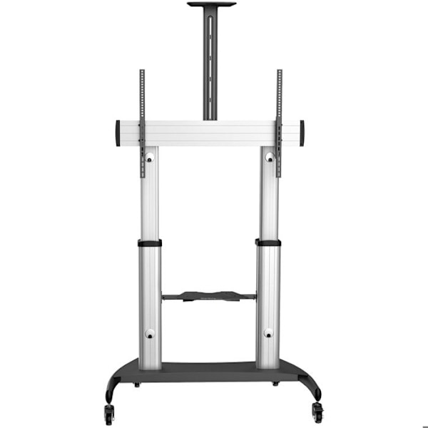 StarTech.com mobilt tv-stativ - Robust tv-støttevogn til 60-100" skærme 100 kg - fladskærms tv-stativ på hjul - højde Sort, Sølv