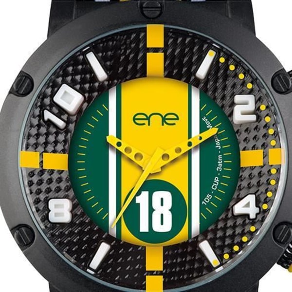 Herreur - Ene Watches - eneWatch UE72654 - Grøn, sort og gul nylonrem - Analog Quartz