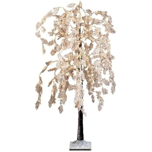 Julgran - LUMINEO - Snöpil - Ø 70 cm - Höjd 180 cm - Flerfärgad MicroLED Flerfärgad