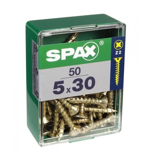 Vis - SPAX - Freset hoved - Stål - Diam.5 mm - Længde 30 mm - Lot på 50
