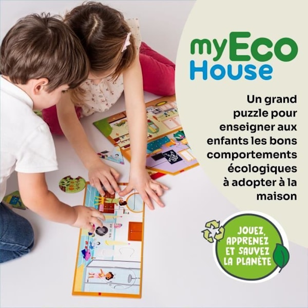 Uddannelsesspil - GEOMAG - Mit Øko Hus - Montessori Metode - Bygning af hus - Miljøbevidsthed