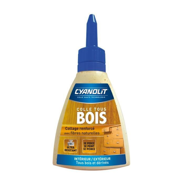 Colle bois - CYANOLIT - Puu ja johdannaiset - 290 g - Korkea kestävyys - Ihanteellinen puulle ja johdannaismateriaaleille