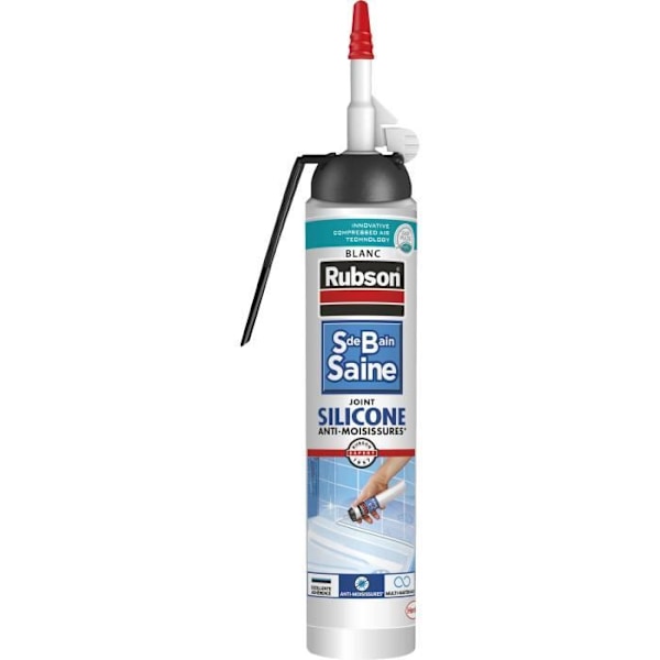 Sanitetsmassa - RUBSON - 2683038 - Fog - Lättanvänd - Hälsosamt badrum - Massa - Vit - 200ml Vit